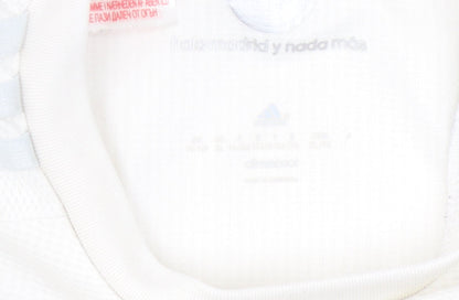 Adidas Boys White Football Jersey - M, Breathable, Sports