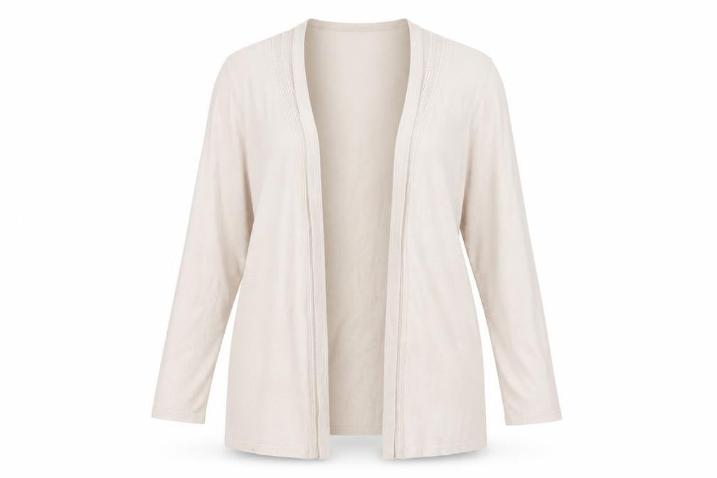 Womens UK Size 22 Eastex Beige Cardigan Jumper