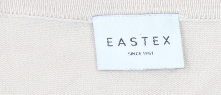 Eastex Women's Beige Open Front Cardigan Size 22, Long Sleeve