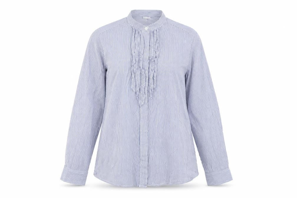 Womens UK Size 12 Cotton Traders Blue Basic Button-Up