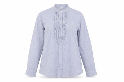 Womens UK Size 12 Cotton Traders Blue Basic Button-Up