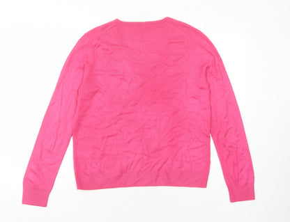 Womens UK Size 14 Marks and Spencer Pink Pullover Jumper