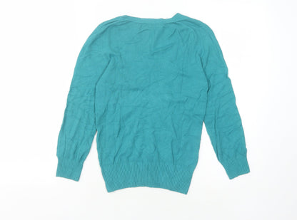 Womens UK Size 8 Oasis Blue Pullover Jumper