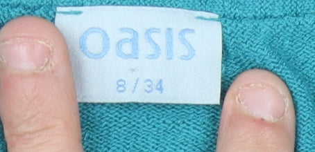 Womens UK Size 8 Oasis Blue Pullover Jumper