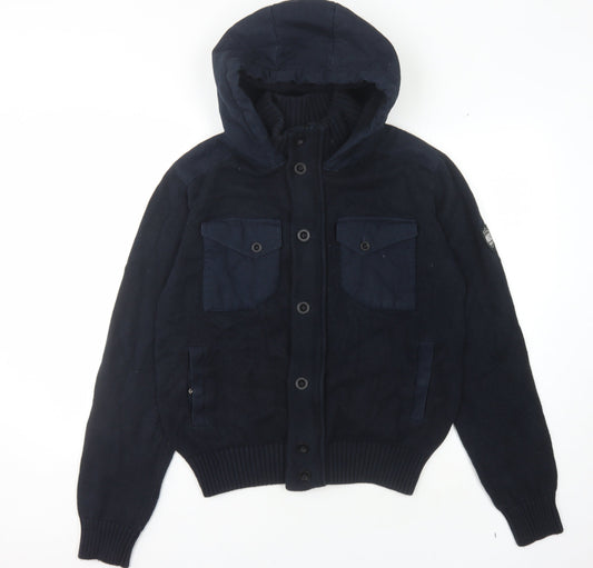 Eight Eight Three Police Men's Blue Cardigan Size 3