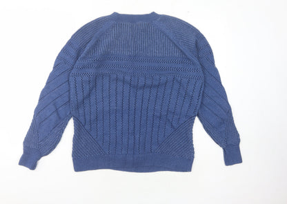 Womens UK Size M Marks and Spencer Blue Pullover Jumper