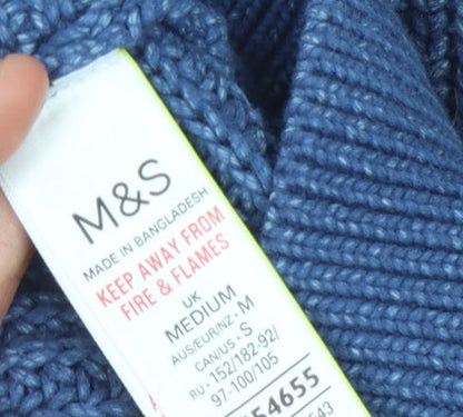 Womens UK Size M Marks and Spencer Blue Pullover Jumper