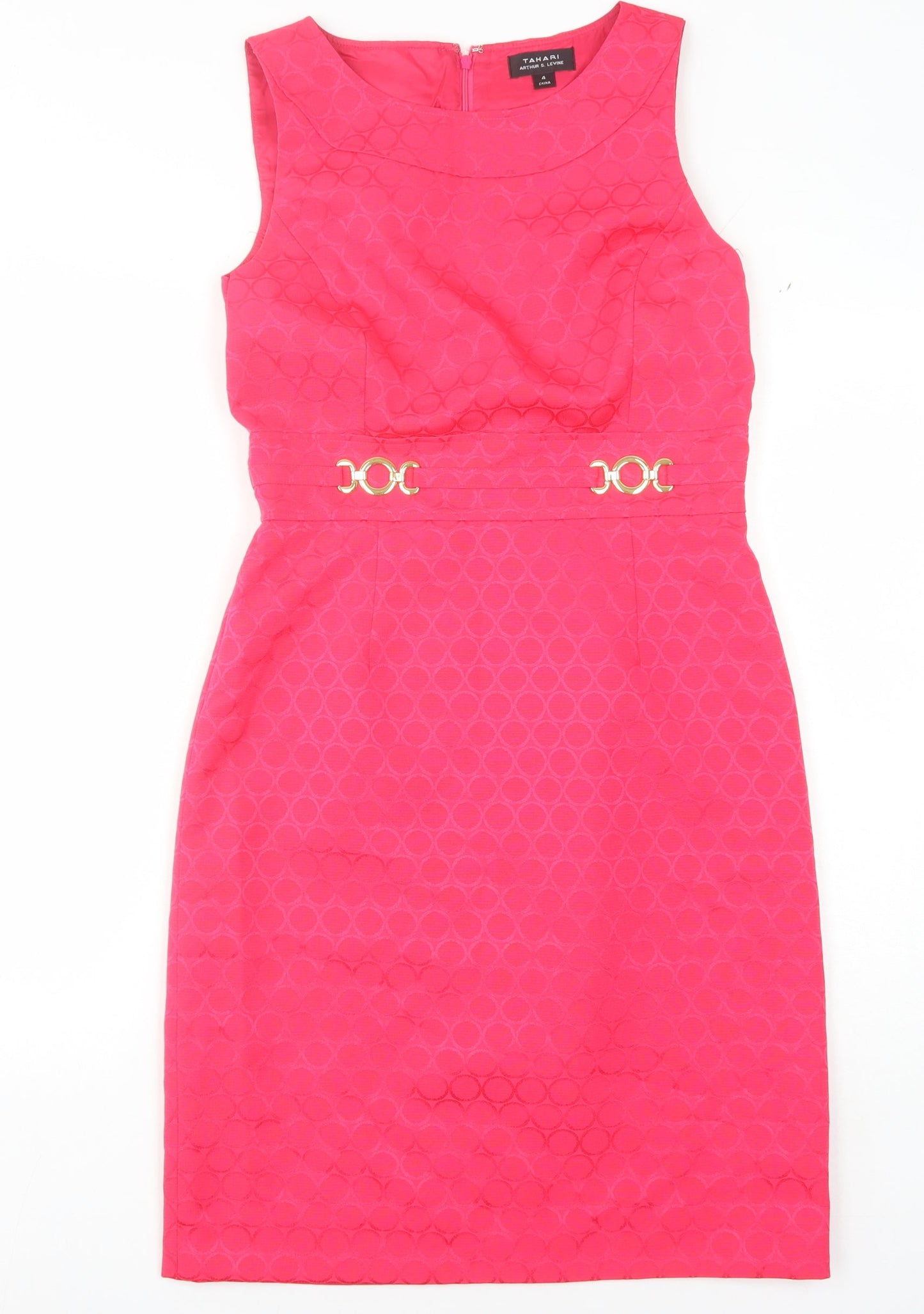 Tahari Pink Sheath Dress Size 4 Women's Business