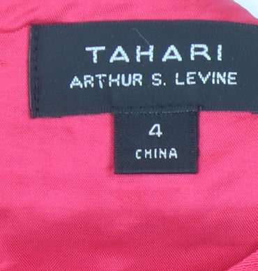 Tahari Pink Sheath Dress Size 4 Women's Business