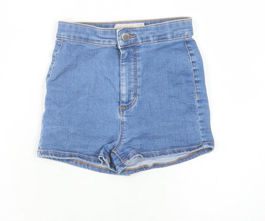 Topshop Women's Blue Denim Hot Pants Size 10 - High Rise