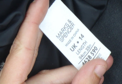 Marks and Spencer Women's Black Midi A-Line Skirt Size 14