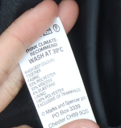 Marks and Spencer Women's Black Midi A-Line Skirt Size 14