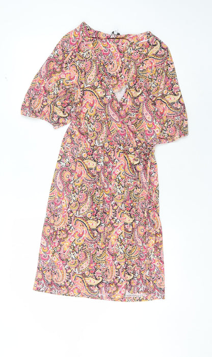 Next Women's Multicoloured Paisley Dress Size 10