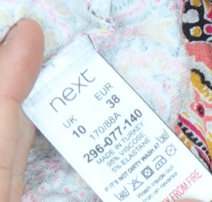 Next Women's Multicoloured Paisley Dress Size 10