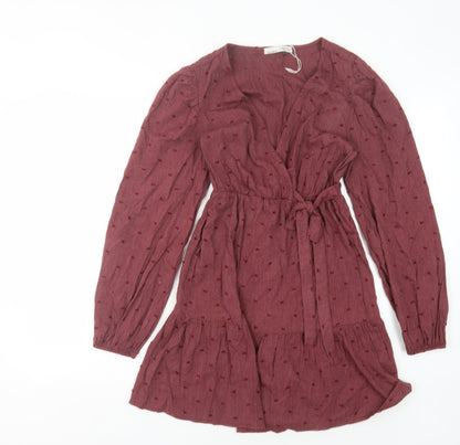 Pull&Bear Women's Red Viscose Dress Size 8