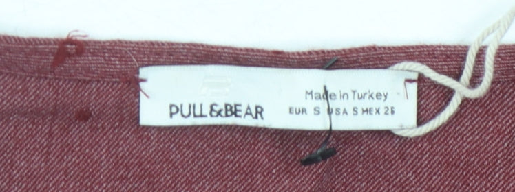 Pull&Bear Women's Red Viscose Dress Size 8