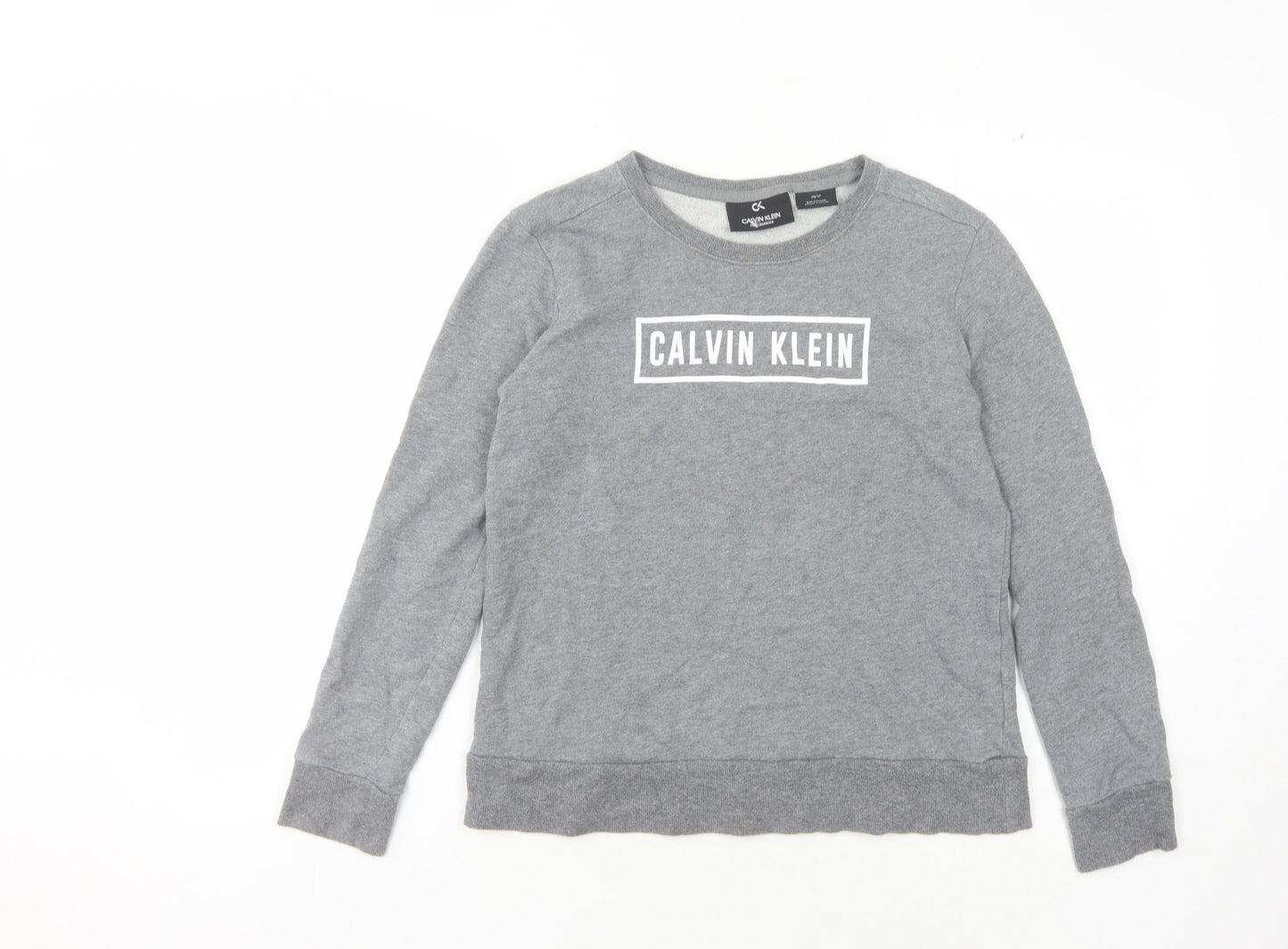 Womens UK Size XS Calvin Klein Grey Pullover Sweatshirt