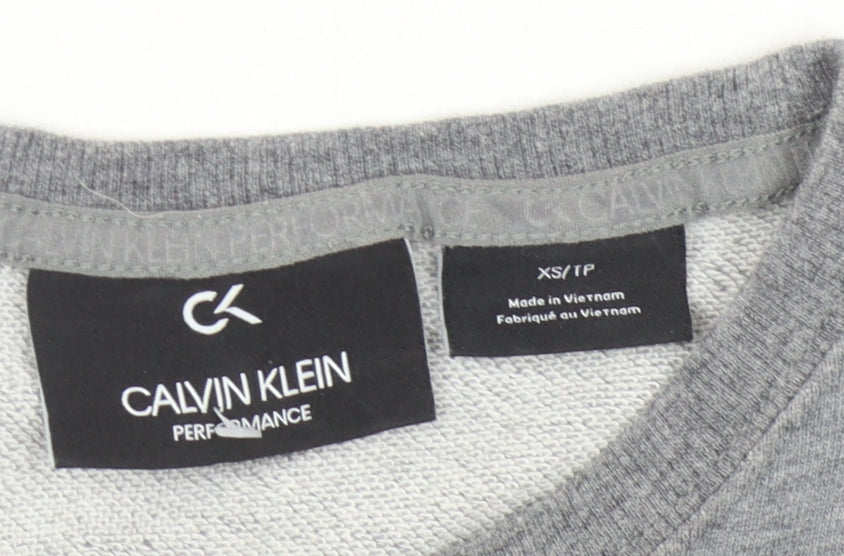 Womens UK Size XS Calvin Klein Grey Pullover Sweatshirt