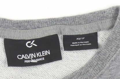 Womens UK Size XS Calvin Klein Grey Pullover Sweatshirt