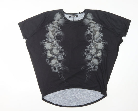 Firetrap Women's Black Floral T-Shirt Size 12