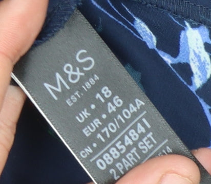 Marks and Spencer Women's Multicoloured Floral Dress, Size 18