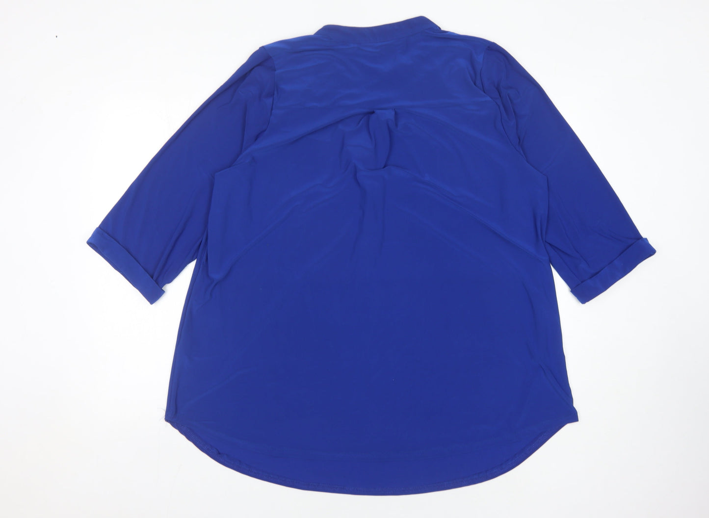 Womens UK Size 20 Yours Blue Basic Blouse