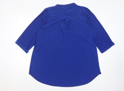 Womens UK Size 20 Yours Blue Basic Blouse
