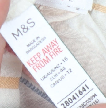 Marks and Spencer Women's Multicoloured Striped Tank, Size 16
