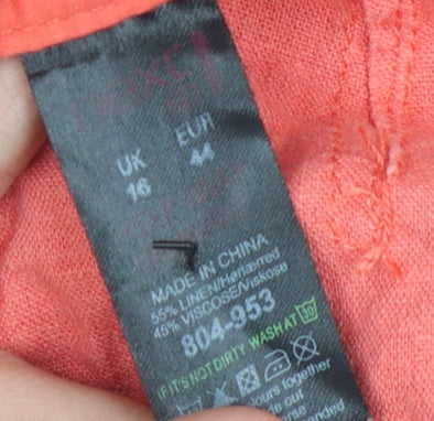 Next Women's Pink Chino Shorts Size 16