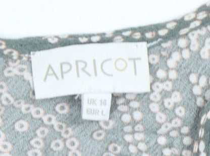 Apricot Green Geometric Sleeveless Dress Size 14