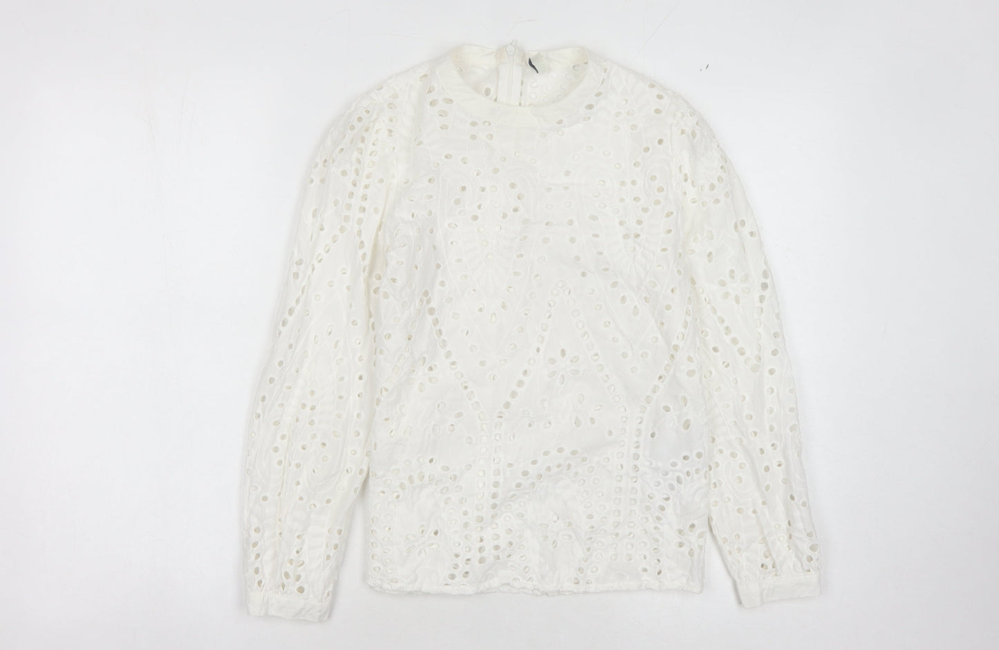 Womens UK Size 6 Only White Basic Blouse