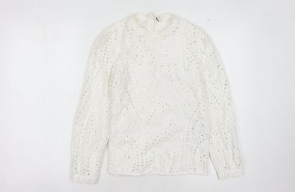 Womens UK Size 6 Only White Basic Blouse