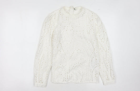 Womens UK Size 6 Only White Basic Blouse