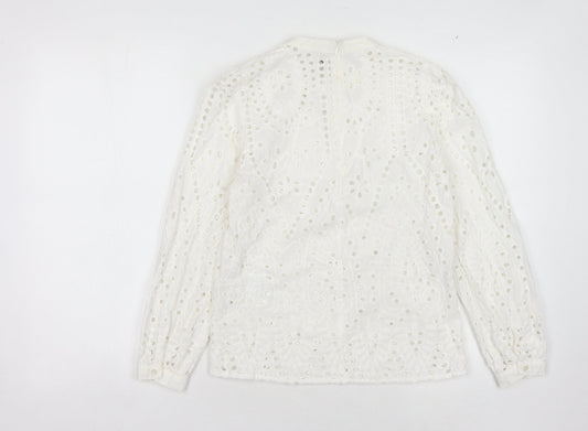 Womens UK Size 6 Only White Basic Blouse
