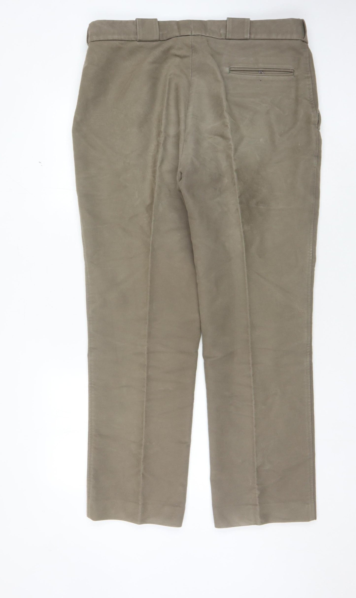 Barbour Men's Beige Cotton Trousers, Size 38, Regular Fit