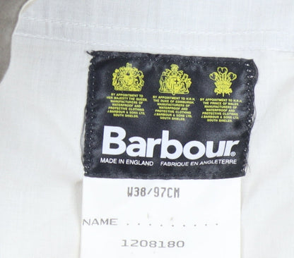 Barbour Men's Beige Cotton Trousers, Size 38, Regular Fit