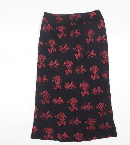 Phase Eight Women’s Black Floral Straight Skirt Size 10