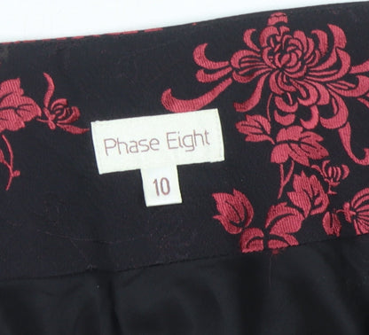 Phase Eight Women’s Black Floral Straight Skirt Size 10