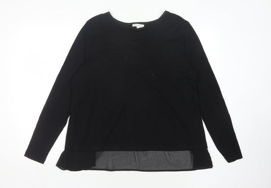 Womens UK Size 16 Warehouse Black Basic Blouse