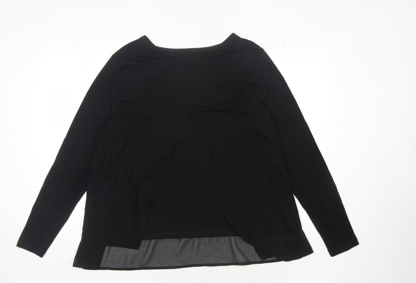 Womens UK Size 16 Warehouse Black Basic Blouse