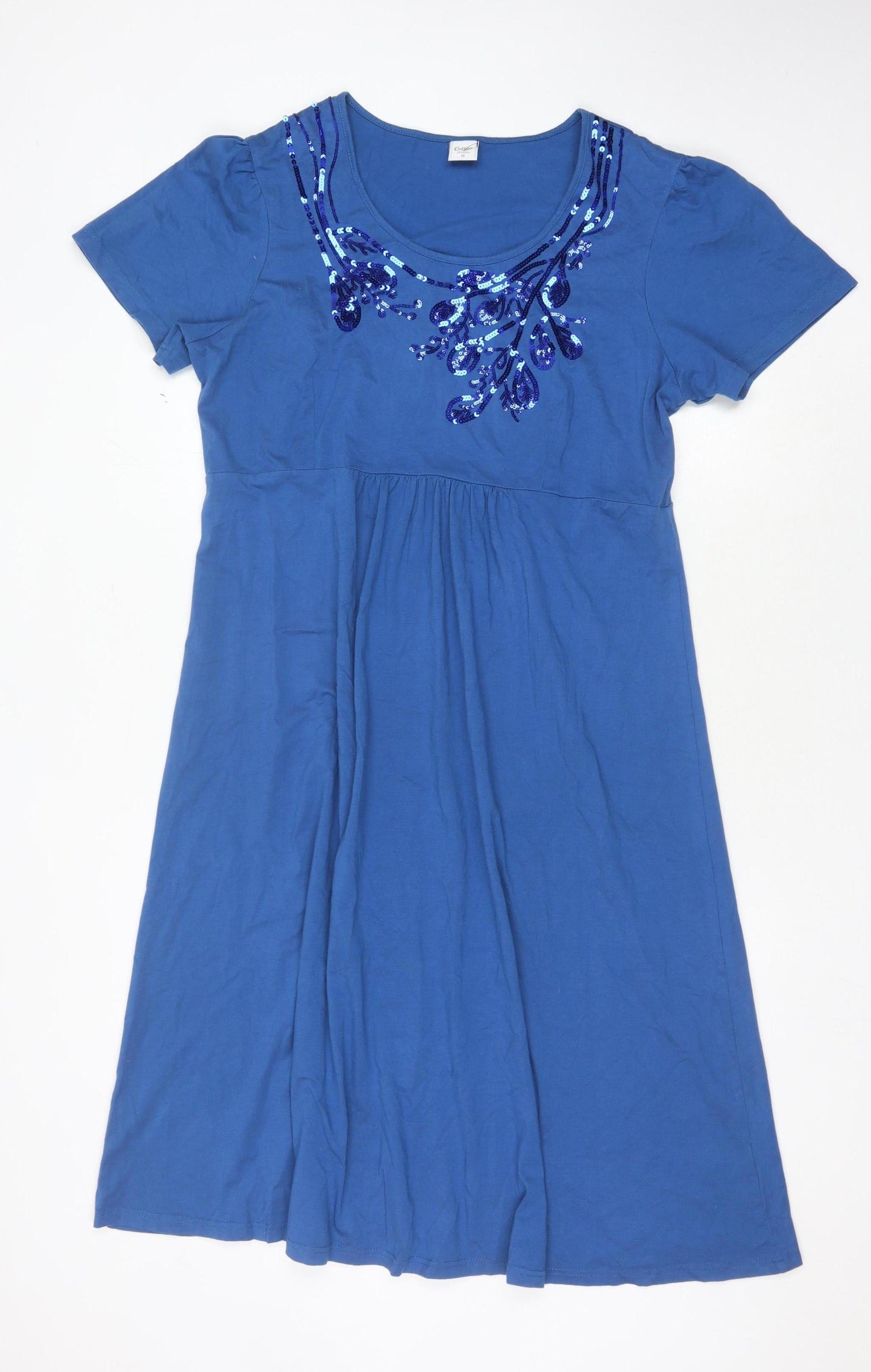 Cotton Traders Women's Blue A-Line Dress Size 18