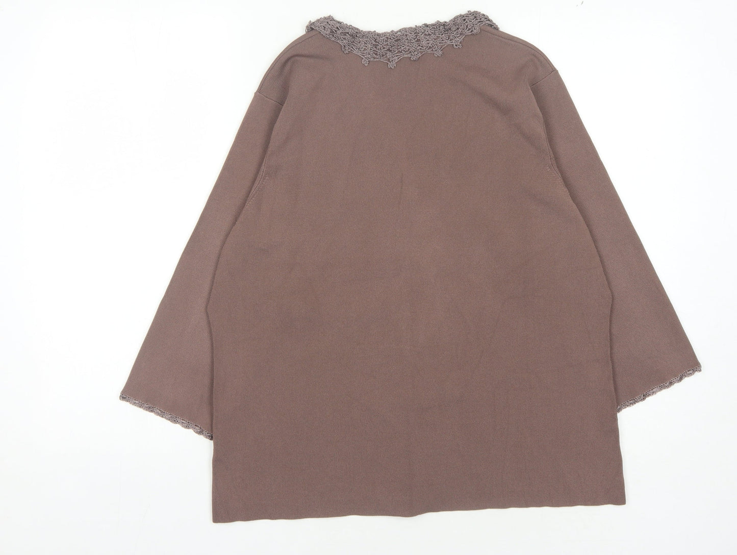 Womens UK Size 22 Berketex Brown Cardigan Jumper
