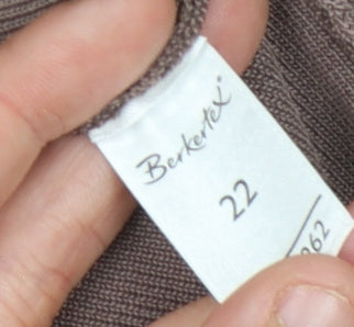 Womens UK Size 22 Berketex Brown Cardigan Jumper