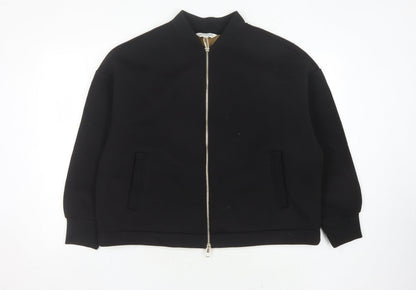Womens UK Size 14 Marks and Spencer Black Full Zip Sweatshirt