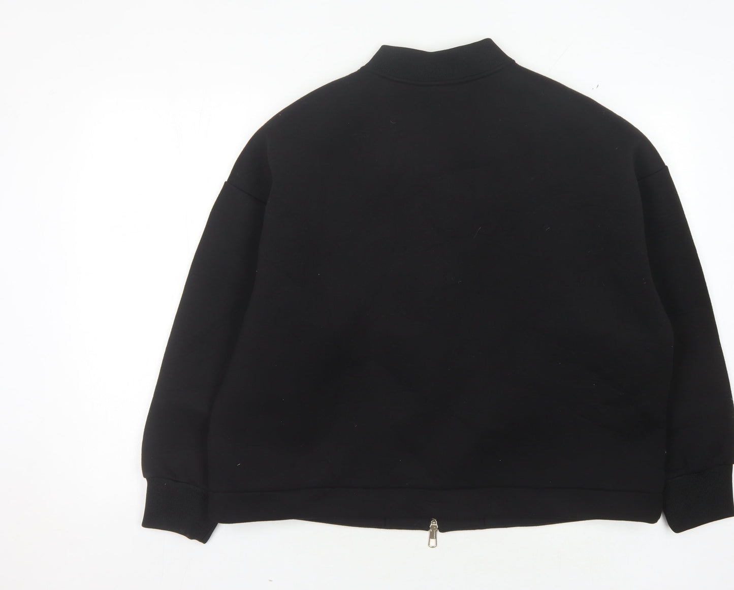 Womens UK Size 14 Marks and Spencer Black Full Zip Sweatshirt