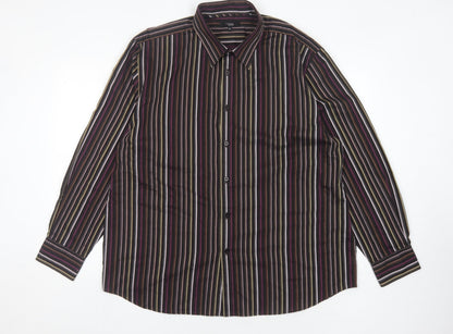 Thomas Nash Men's XL Multicoloured Striped Shirt