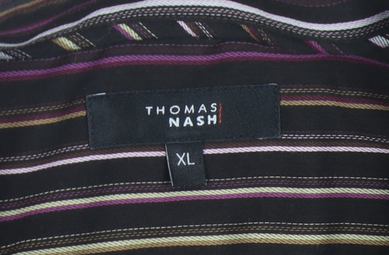 Thomas Nash Men's XL Multicoloured Striped Shirt