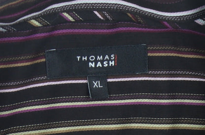 Thomas Nash Men's XL Multicoloured Striped Shirt