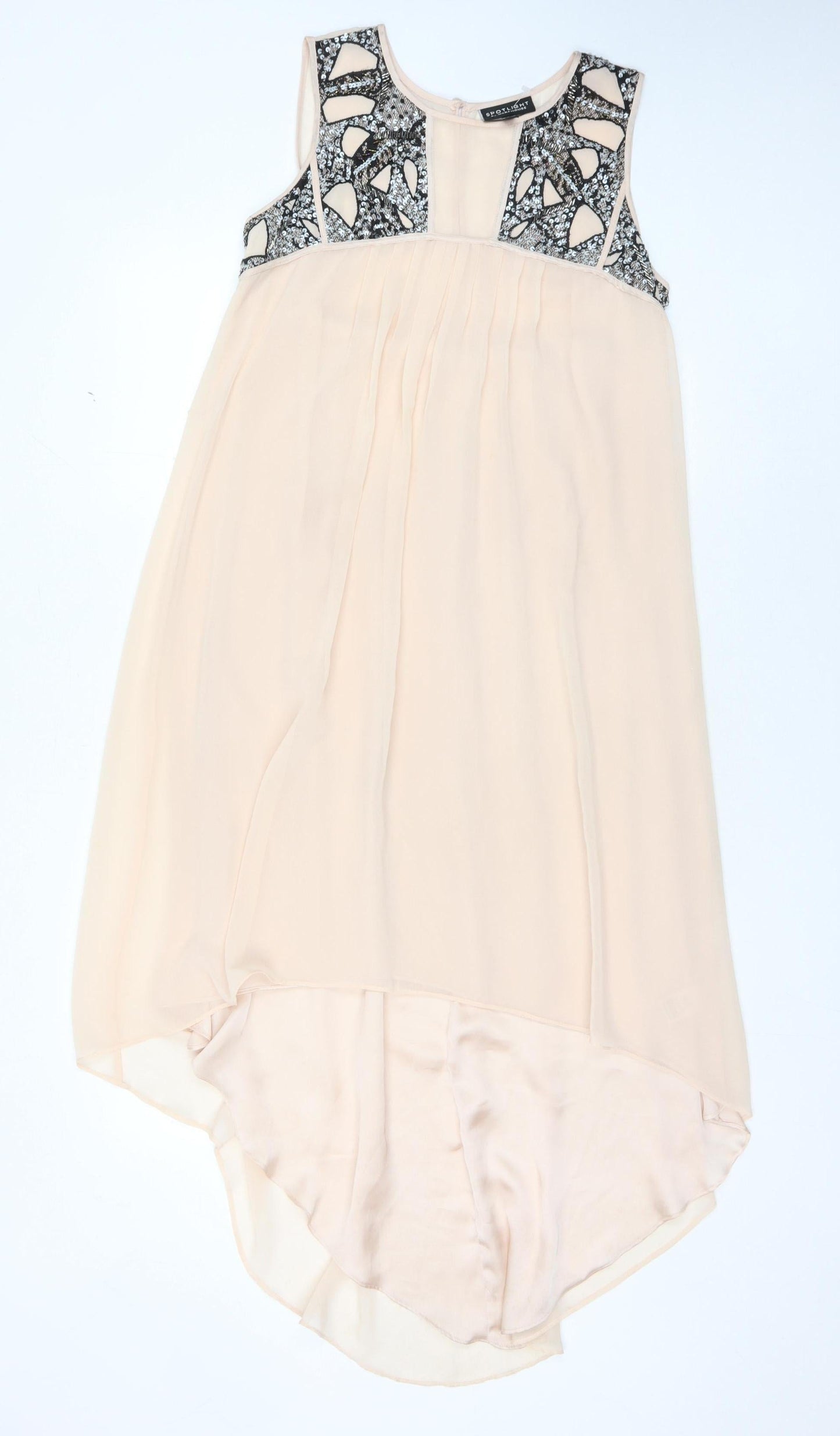 Warehouse Women's Ivory Hi-Low Shift Dress Size 10
