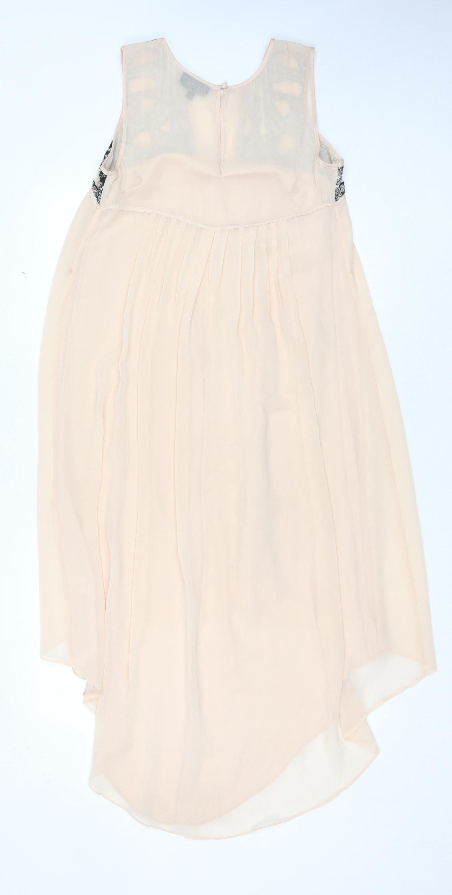 Warehouse Women's Ivory Hi-Low Shift Dress Size 10